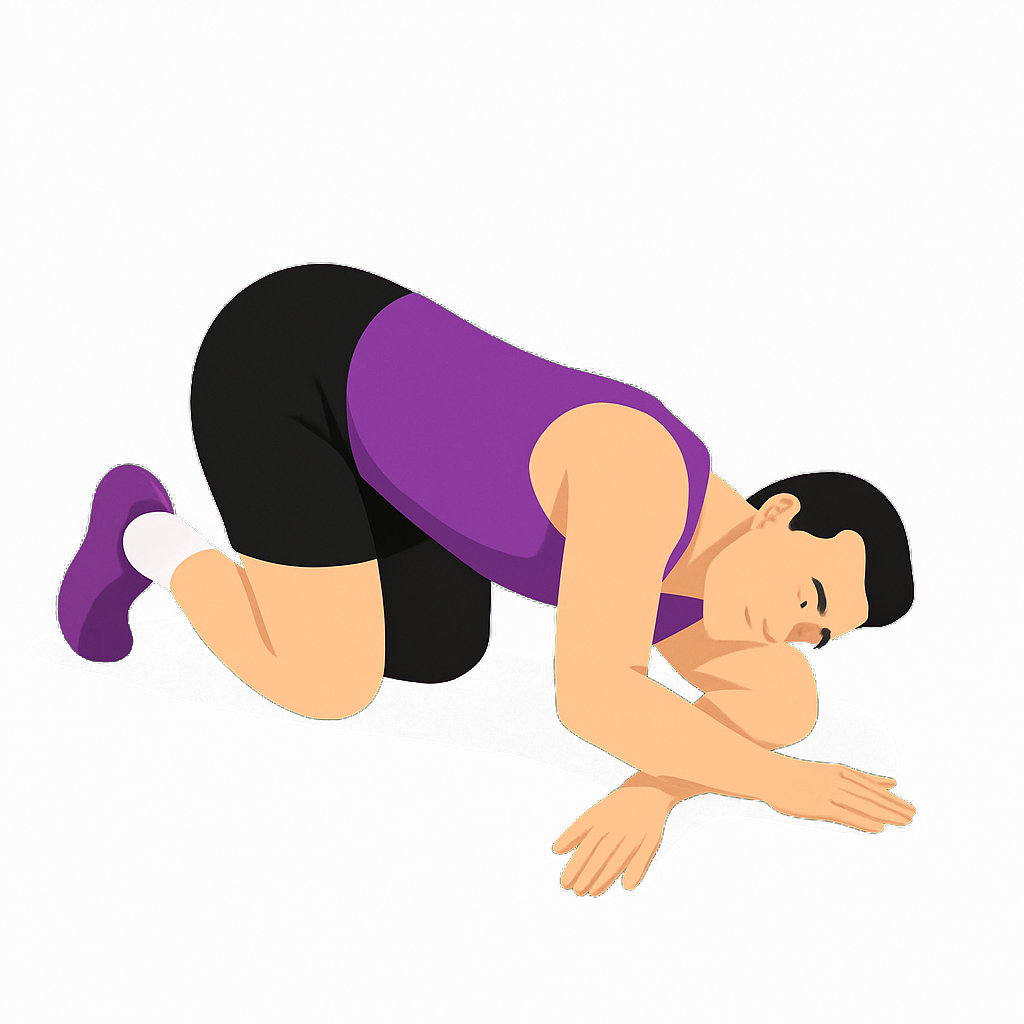 Illustration of the Thread the Needle Stretch