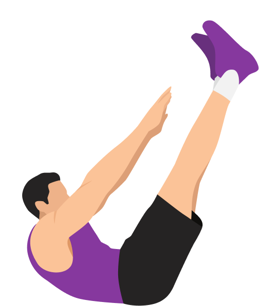 Illustration of the Toe-touch Crunch