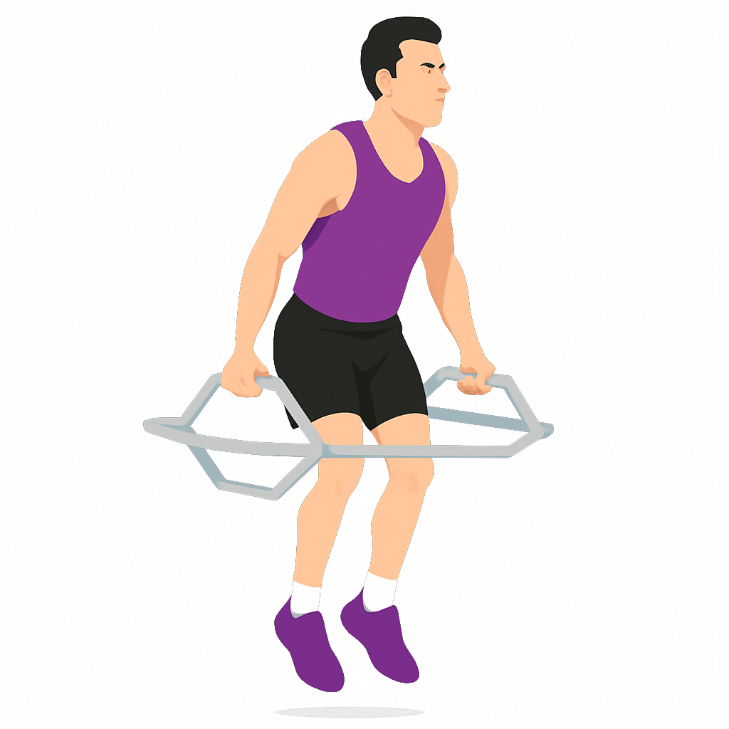 Illustration of the Trap Bar Jump