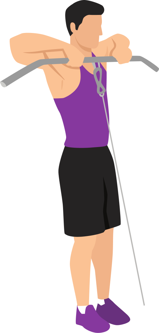Illustration of the Cable Upright Row