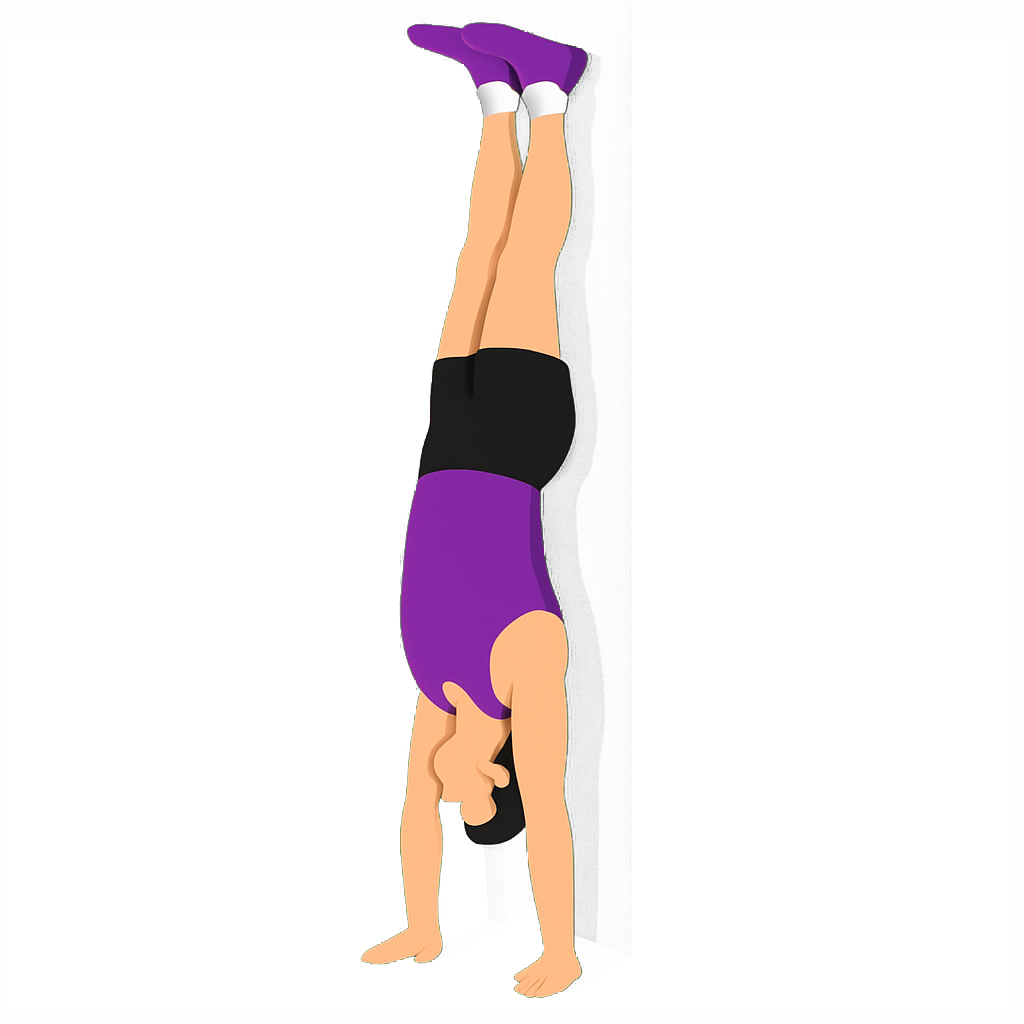Illustration of the Wall Handstand Hold