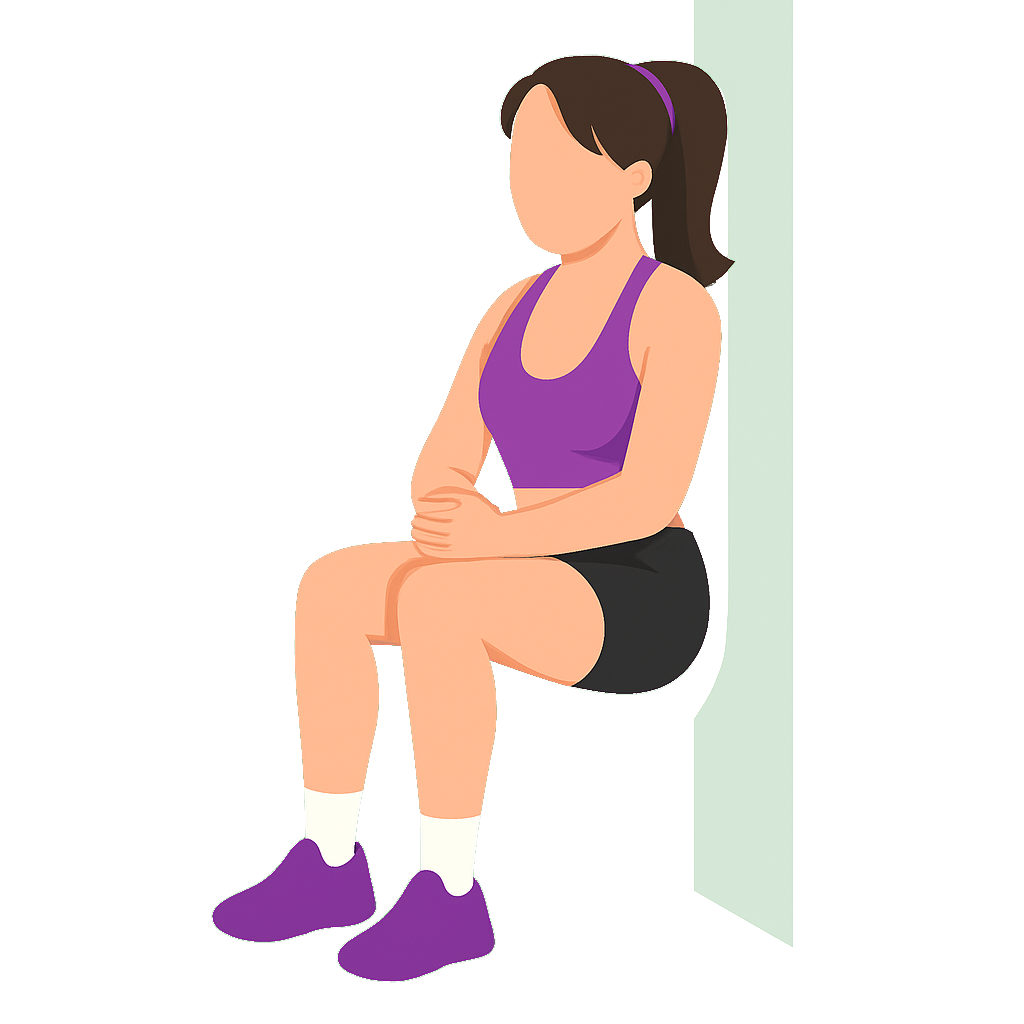 Illustration of the Wall Sit