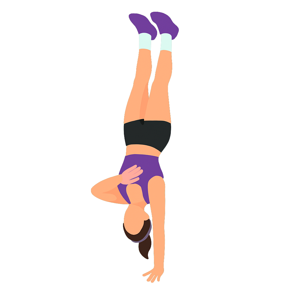 Illustration of the Wall Walk Shoulder Tap