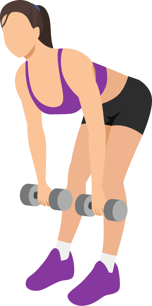 Illustration of the Dumbbell Romanian Deadlift